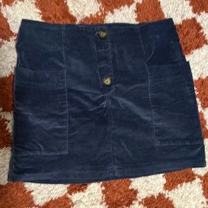 Suede mini skirt